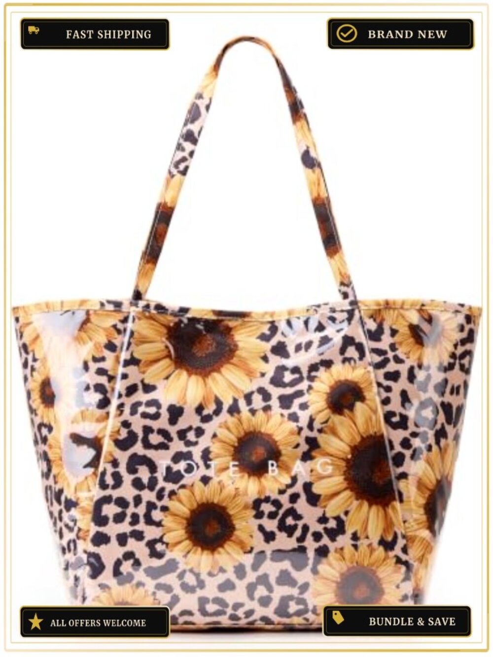 Large PVC Tote Bag Women Kraft Paper Travel Beach Jelly Purse 23L Foldable